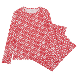 Minnow Women's Pima Pajamas in Holiday Bloom