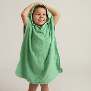 Minnow French Terry Hooded Towel Cover-up in Gustavia Green