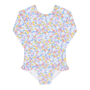 Minnow One-Piece Rash Guard in Jasmine Blossom