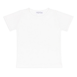 Minnow Pointelle Puff Sleeve Shirt in White