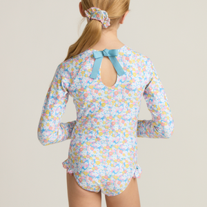 Minnow One-Piece Rash Guard in Jasmine Blossom