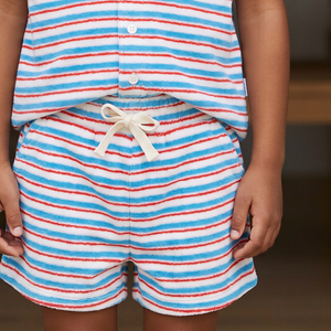 Minnow French Terry Short in Jetty Stripe