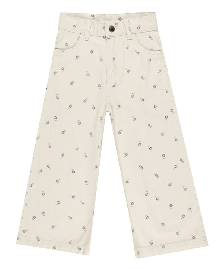 Rylee + Cru Straight Leg Denim Pant in Blue Daisy