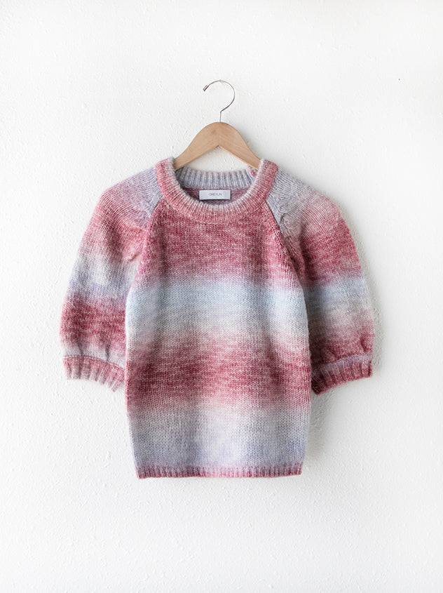 Greylin Christi Ombre Sweater Knit Top in Berry Blue