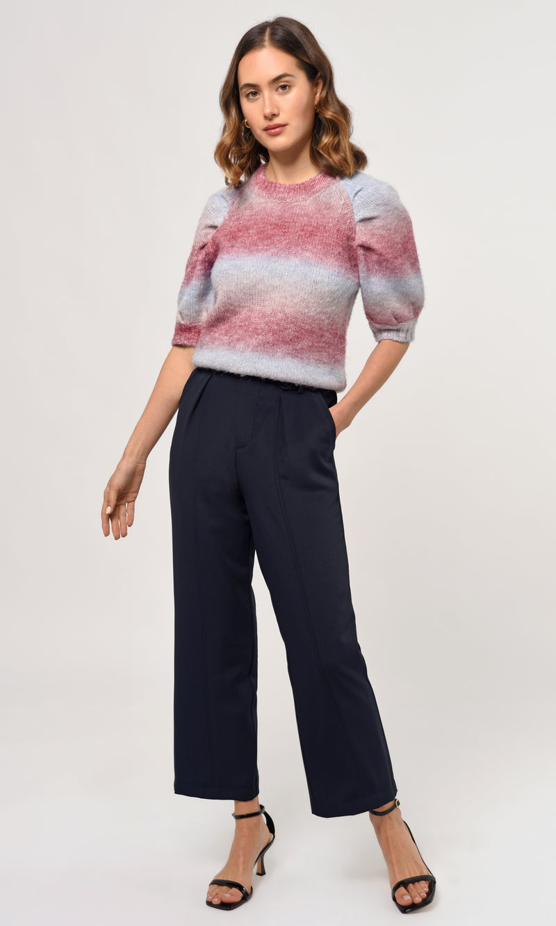 Greylin Christi Ombre Sweater Knit Top in Berry Blue
