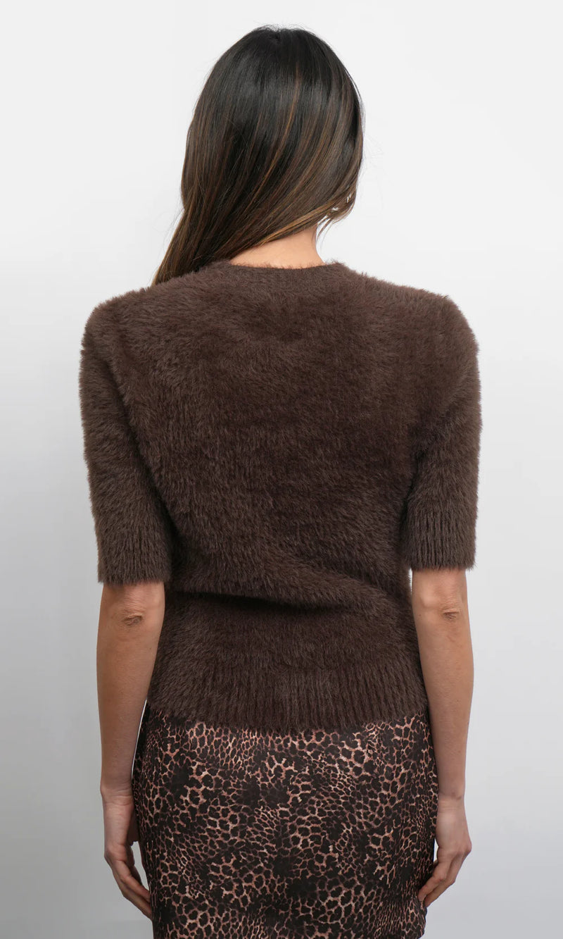 Greylin Odette Fuzzy Elbow Sleeve Top in Multiple Colors