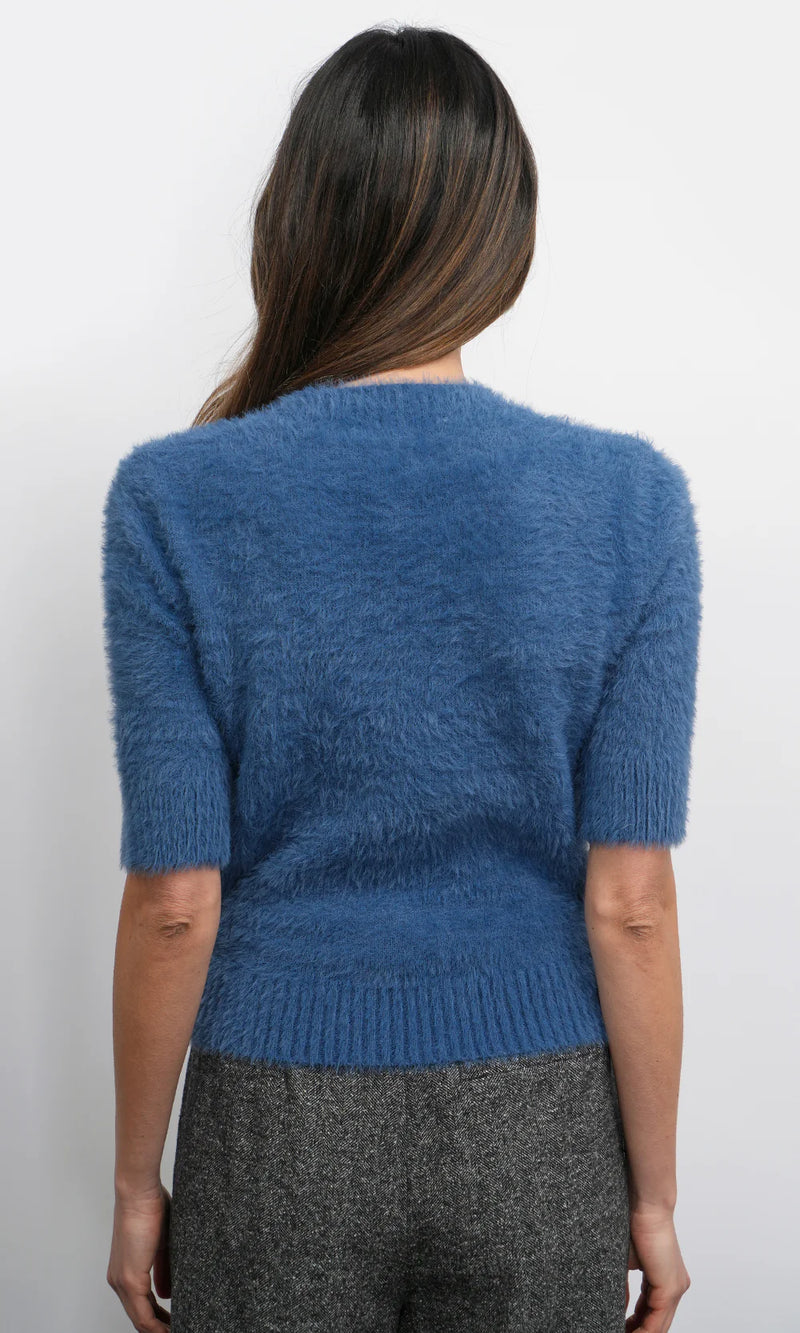 Greylin Odette Fuzzy Elbow Sleeve Top in Multiple Colors
