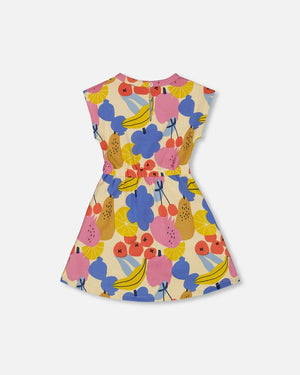 Deux par Deux French Terry Dress in Fruits