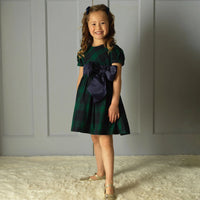 Rachel Riley Blackwatch Bow Dress
