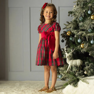 Rachel Riley Tartan Bow Dress