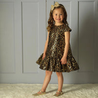 Rachel Riley Leopard Damask Party Dress