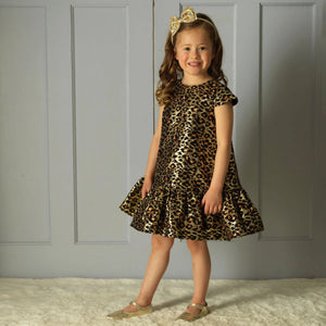 Rachel Riley Leopard Damask Party Dress