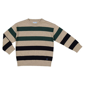 Mayoral Stripe Sweater in Navy/Alpine Green