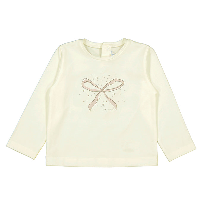 Mayoral Tee in Gold Bow