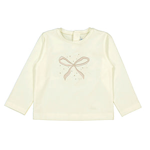 Mayoral Tee in Gold Bow
