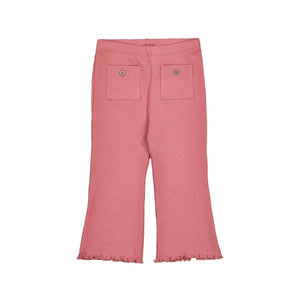 Mayoral Ribbed Flare Leggings in Blush