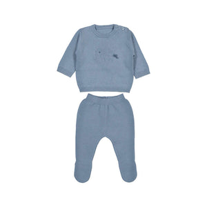 Mayoral Knit Set in Atlantis Blue Elephant