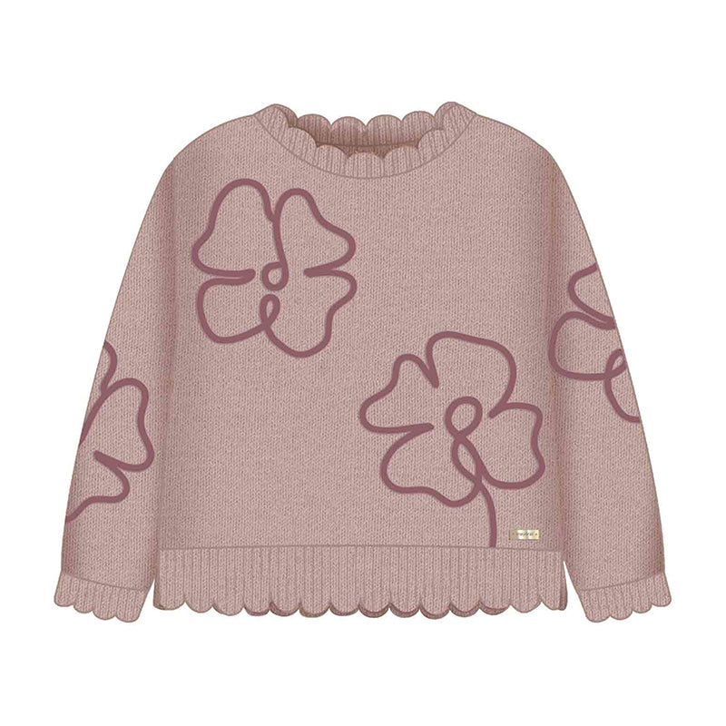 Mayoral Sweater in Mauve Big Floral