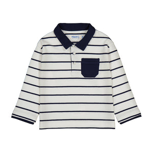 Mayoral Polo in Navy Stripe