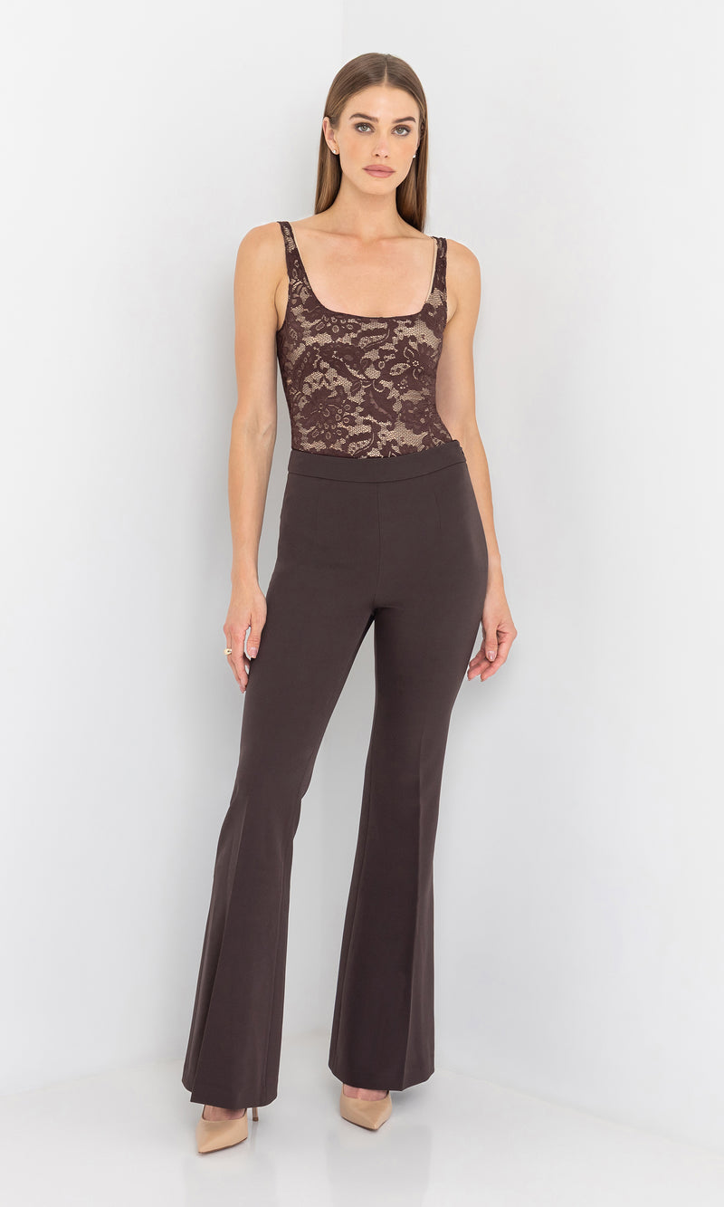Generation Love Gigi Lace Bodysuit in Brown/Beige