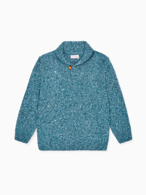 La Coqueta Goyo Merino Boy Sweater in Blue
