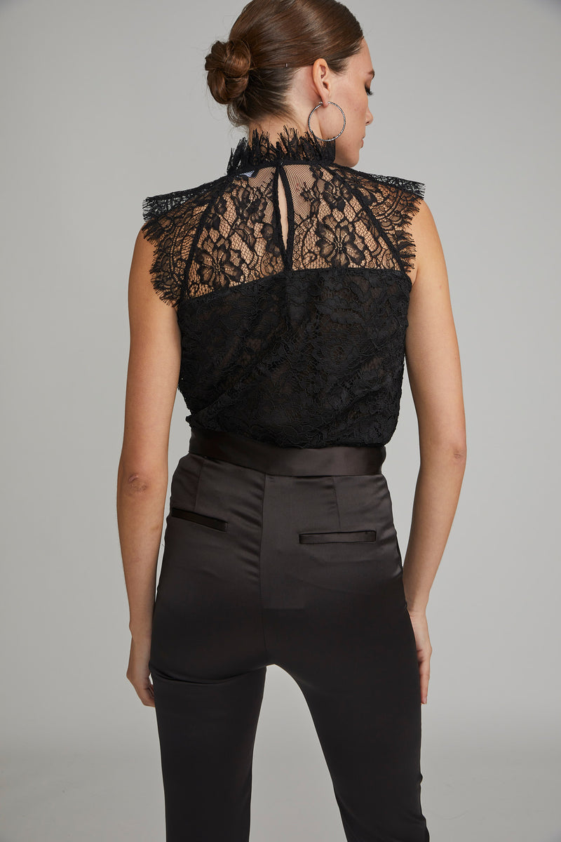 Generation Love Madalyn Lace Blouse in Black