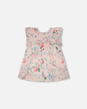 Deux Par Deux Muslin Dress & Bloomer Set in Berries