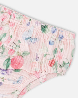 Deux Par Deux Muslin Dress & Bloomer Set in Berries