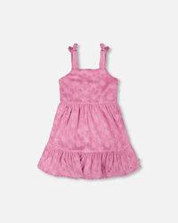Deux Par Deux Terry Beach Dress in Lilac Flowers