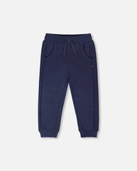 Deux Par Deux French Terry Pant in Navy
