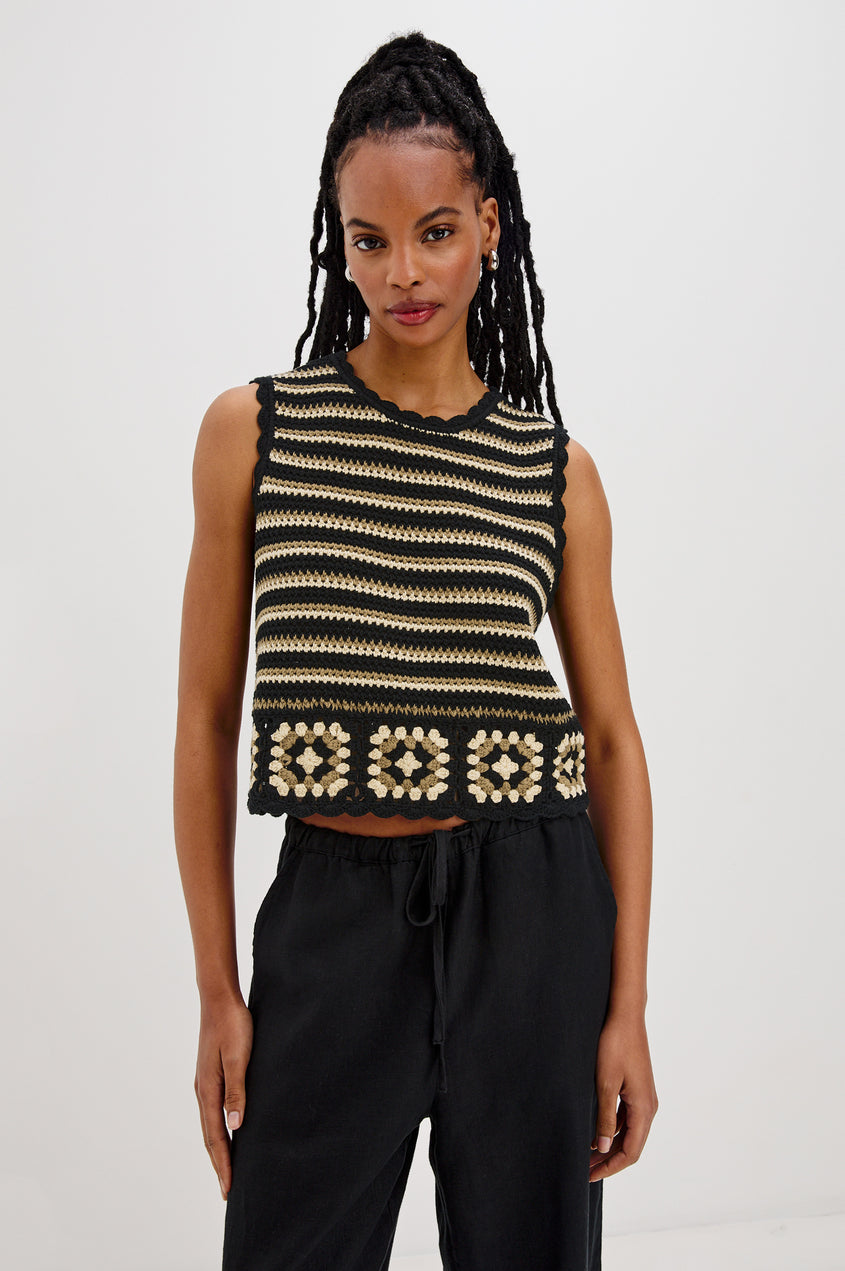 Rails Hazel Top in Milos Crochet