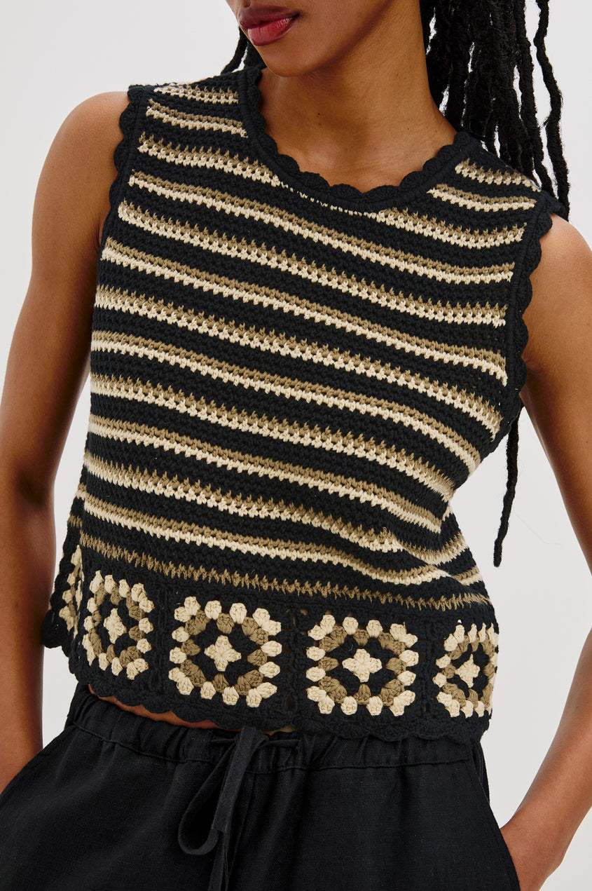 Rails Hazel Top in Milos Crochet
