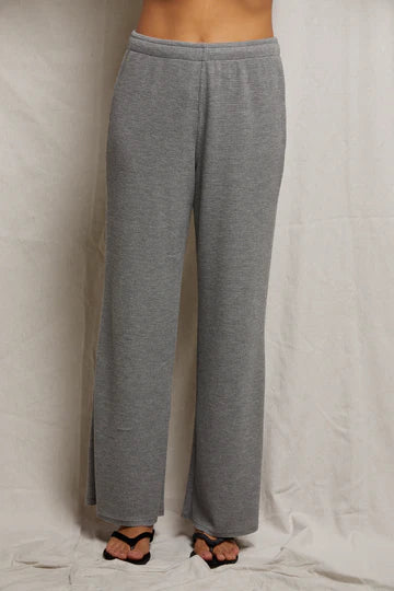 perfectwhitetee Shane Waffle Pant in Heather Grey