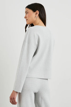 Rails Hollyn V-neck Sweater in Light Heather Grey