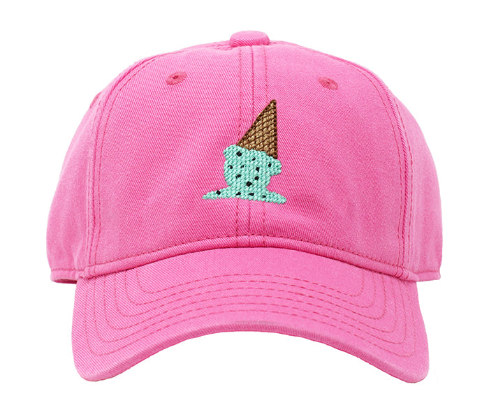 Harding Lane Kids Melting Ice Cream Baseball Hat on Bright Pink