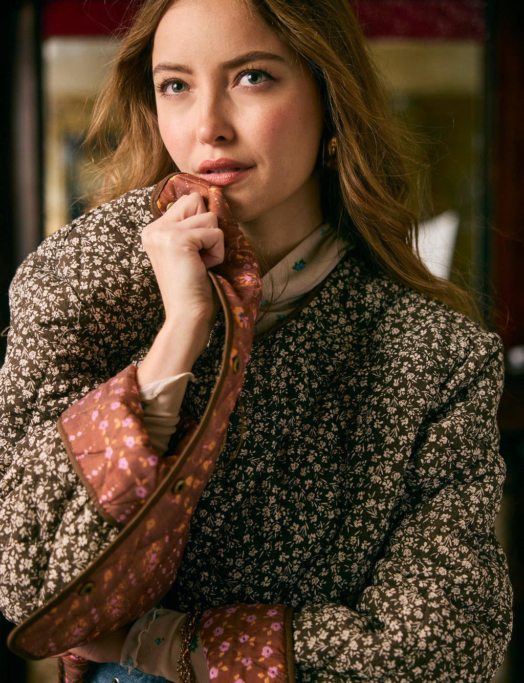 Heartloom Verna Quilted Jacket in Espresso