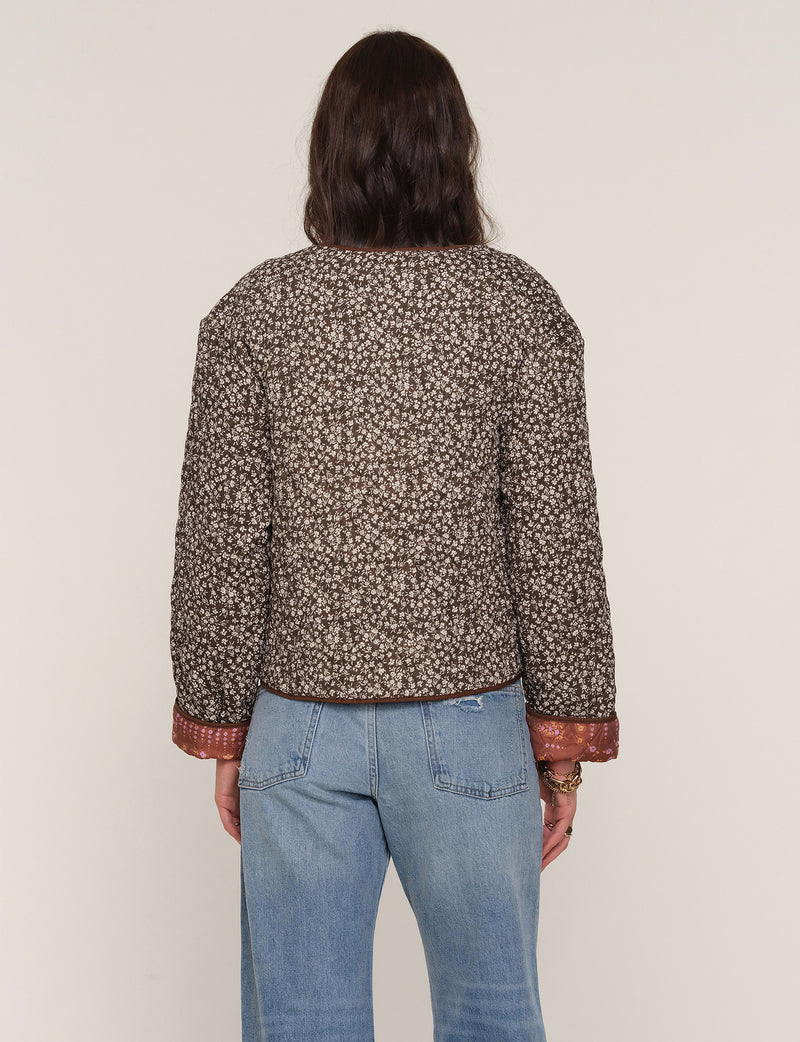 Heartloom Verna Quilted Jacket in Espresso
