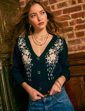 Heartloom Cecilia Cardigan in Black