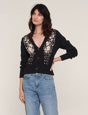 Heartloom Cecilia Cardigan in Black