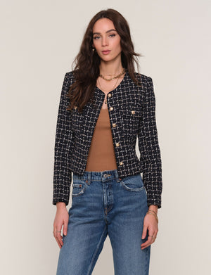 Heartloom Berry Blazer in Black