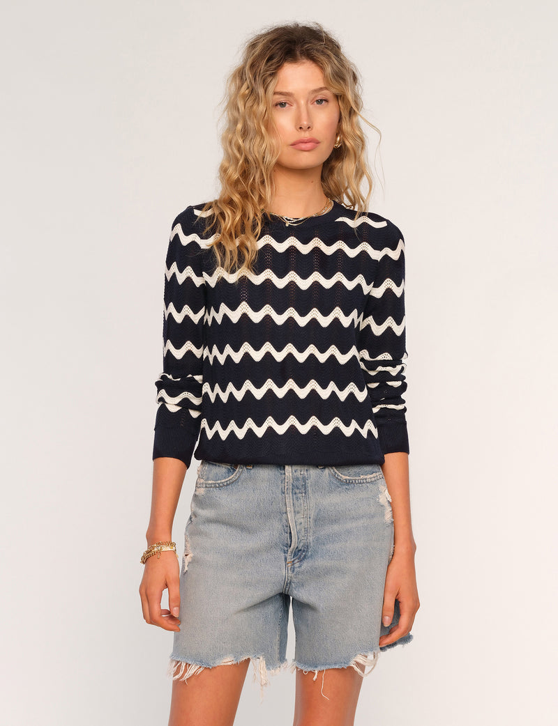 Heartloom Brodie Sweater in Navy