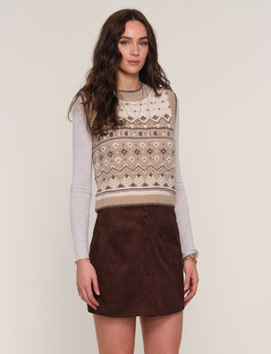 Heartloom Faux Suede Dusk Skirt in Bittersweet