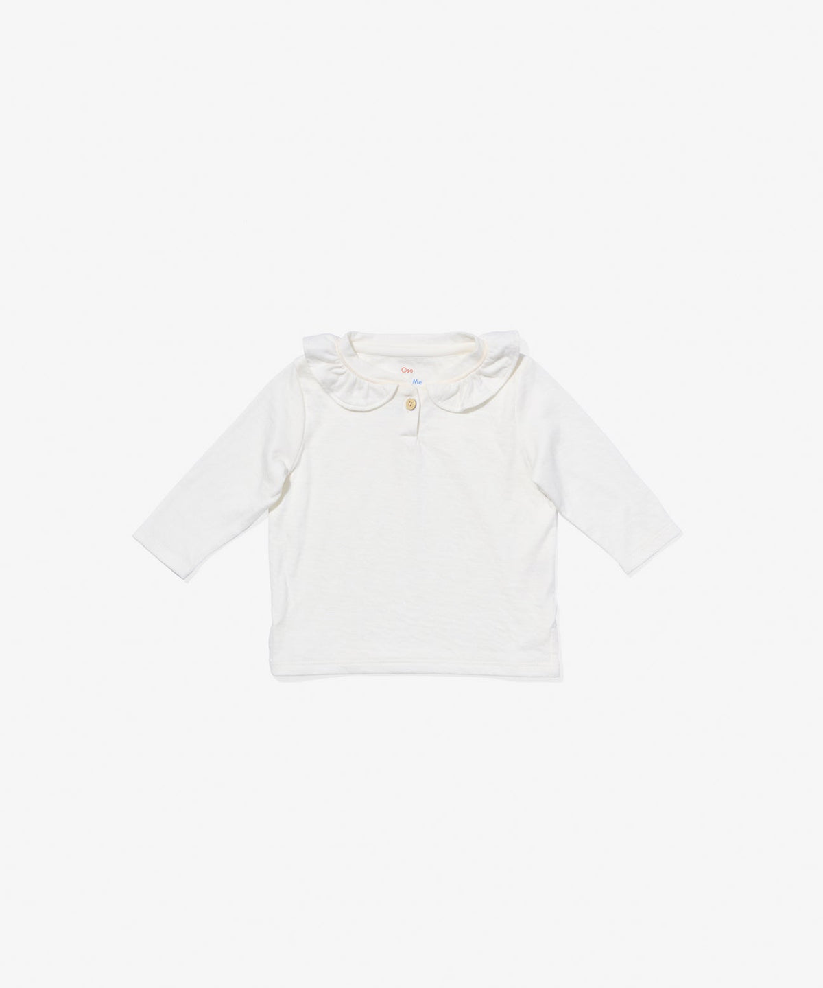 Oso & Me Hen Shirt in White with Vanilla Piping