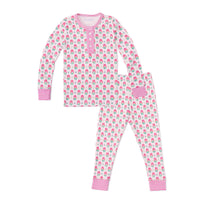 Joy Street Kids Henley Pajamas in Geranium