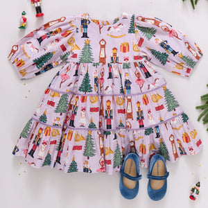 Pink Chicken Peachy Dress in Lavender Nutcracker