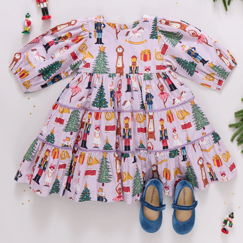 Pink Chicken Peachy Dress in Lavender Nutcracker