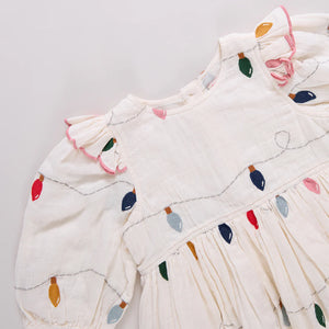 Pink Chicken Brooke Dress in Christmas Lights