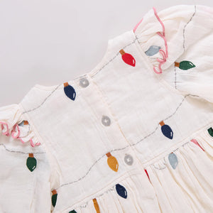 Pink Chicken Brooke Dress in Christmas Lights