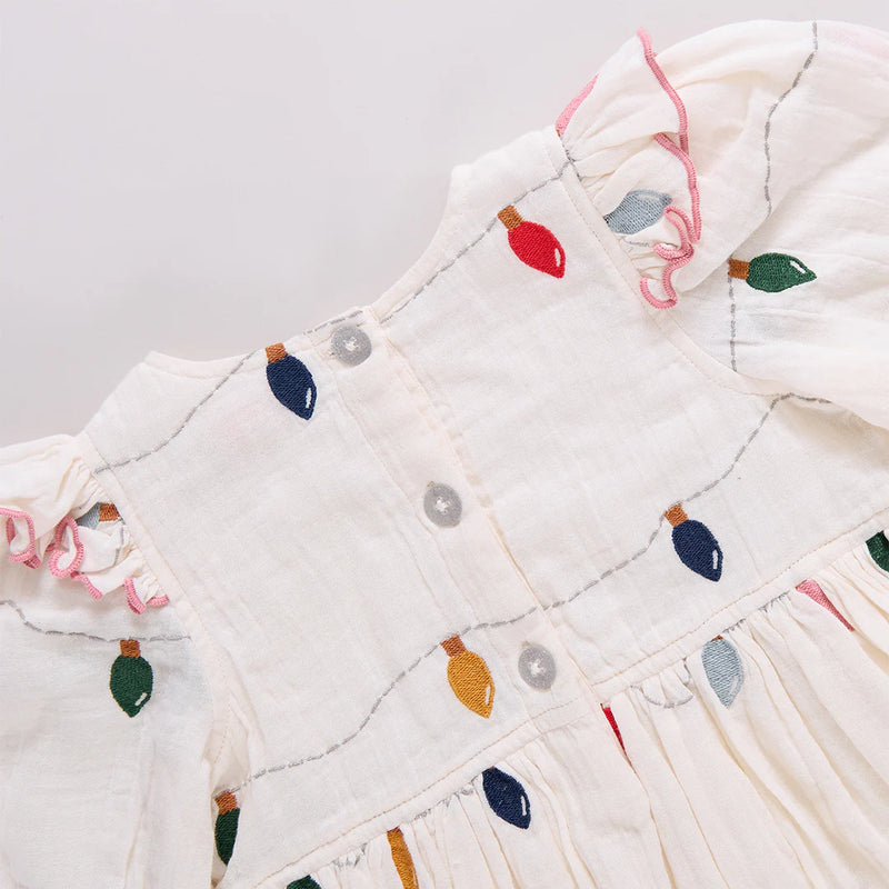 Pink Chicken Brooke Dress in Christmas Lights