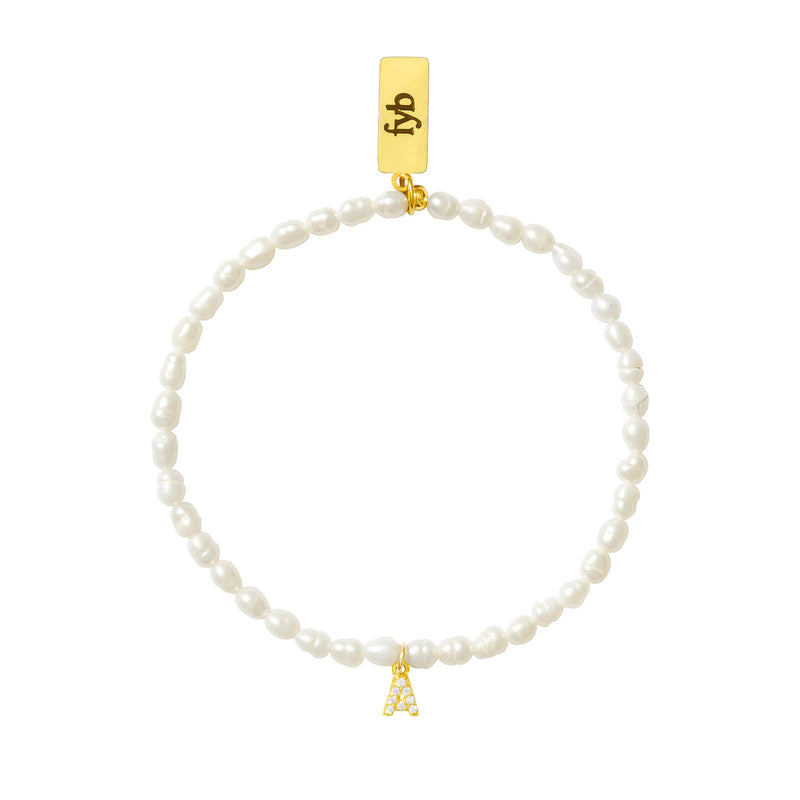 FYB Children's Pearl Identity Bracelet - Multiple Letters!